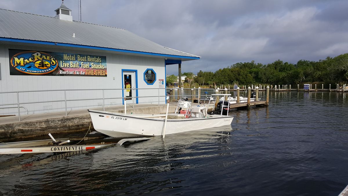 Boat launch at MacRae's of Homosassa on the Homosassa River